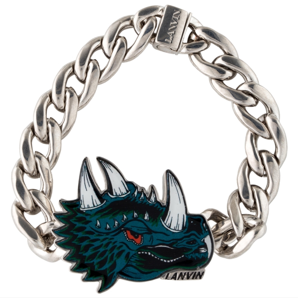 NWT Lanvin Dinosaur Dragon Curb Bracelet